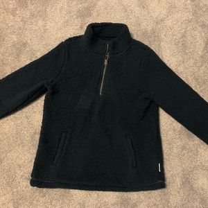 Navy Blue Sherpa Quarter Zip
